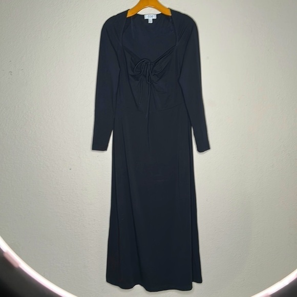 NWOT COS Halter Neck Maxi Dress Black Keyhole Convertible Minimalist Sz Medium - Picture 10 of 17